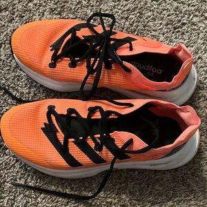 Adidas Bright Orange and Black Sneakers